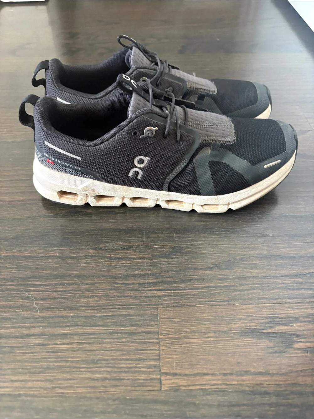On Running Youth Black and Gray Performance Running Sneakers
